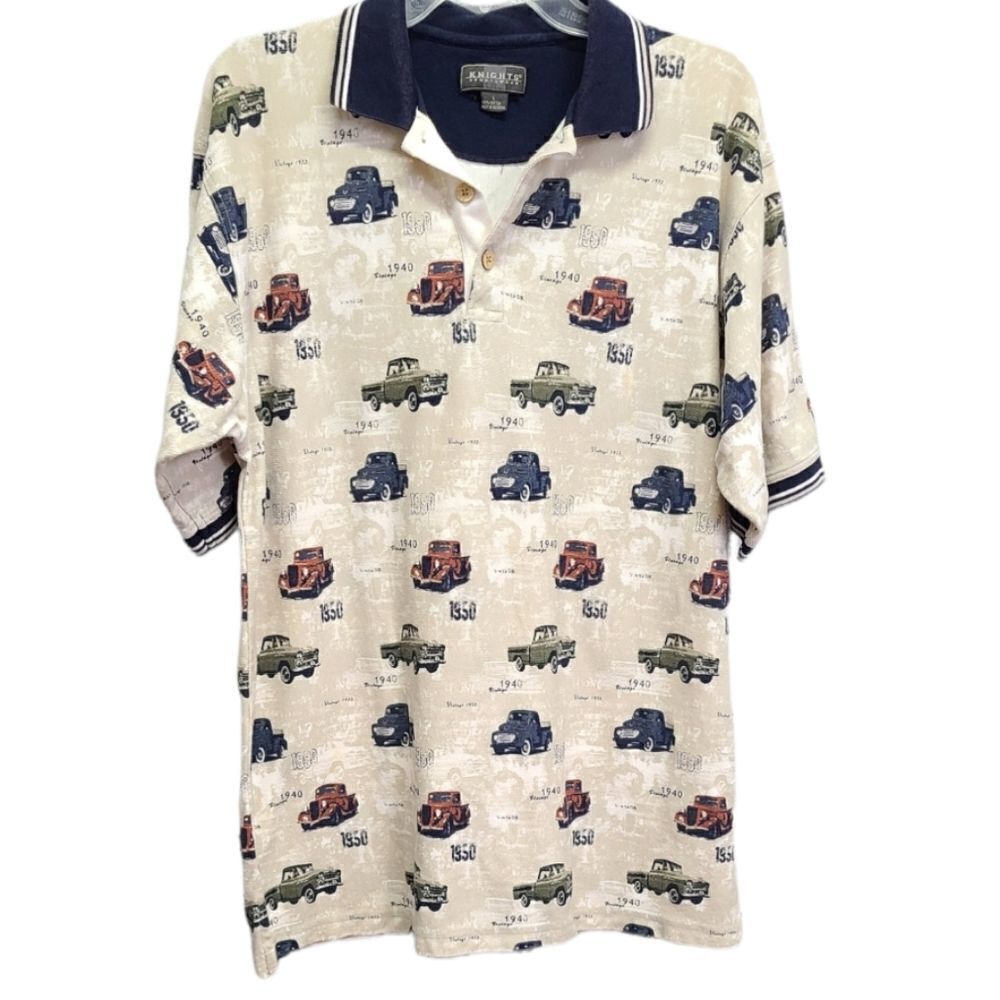 Knights Men's Sportswear Vintage Style Polo Shirt Size Large